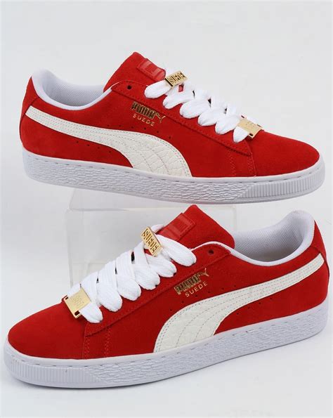 red suede puma shoes